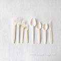 Biodegradable disposable cornstarch cutlery sets